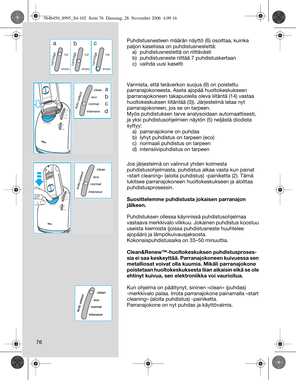 Ab c, Ab c d | Braun 8995 360°Complete User Manual | Page 76 / 99