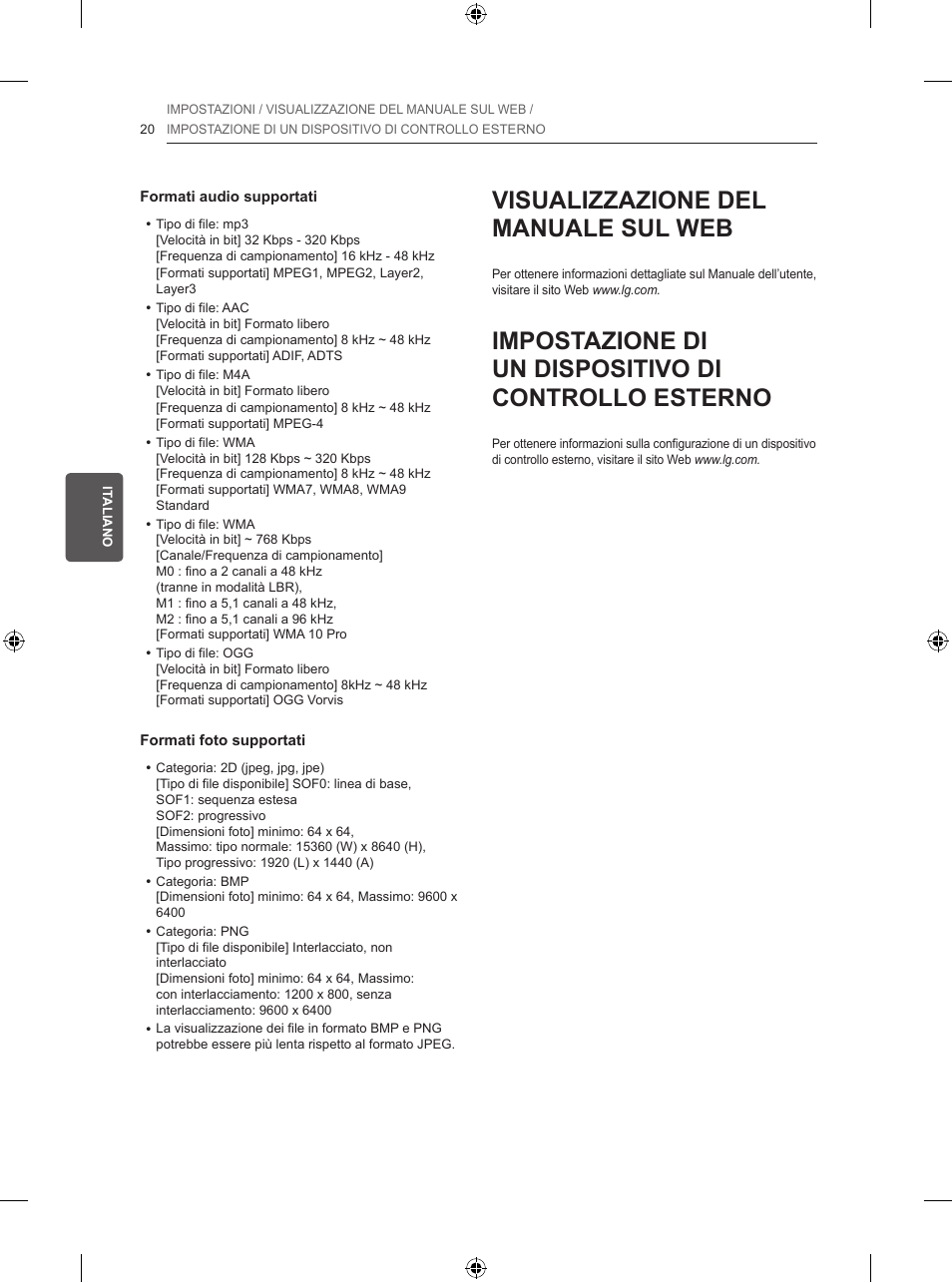 Visualizzazione del manuale sul web | LG 50PB560U User Manual | Page 105 / 227