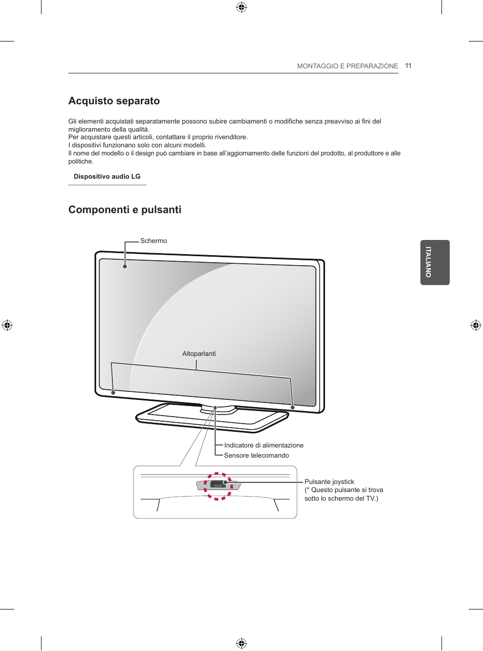 Acquisto separato, Componenti e pulsanti | LG 50PB560U User Manual | Page 96 / 227