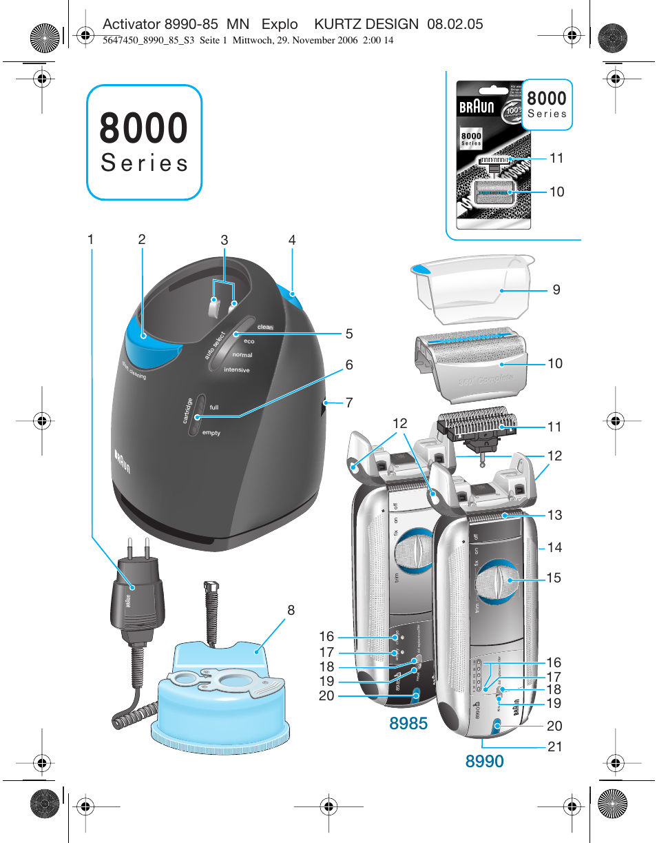 Braun 8990 360°Complete Solo  EU User Manual | Page 3 / 99