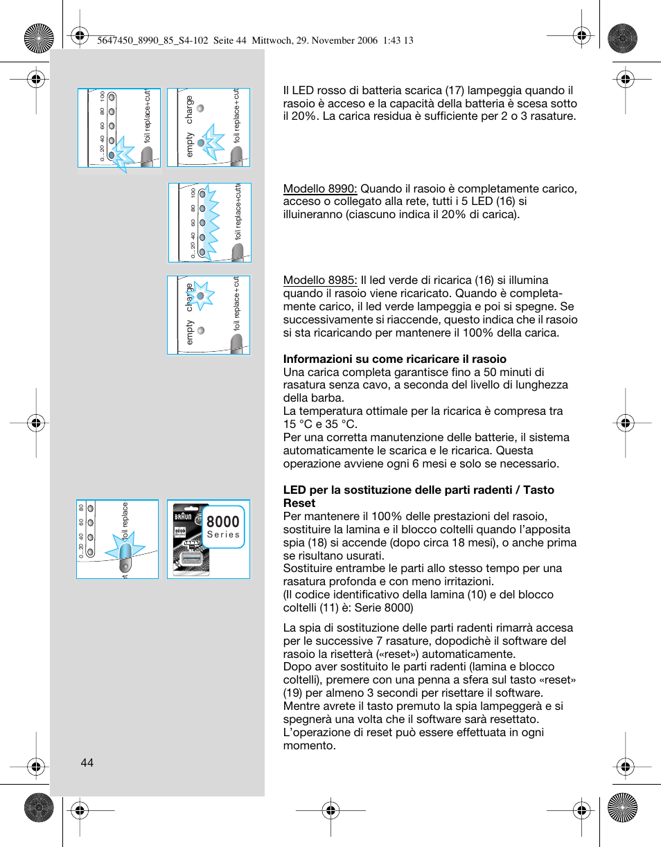 Braun 8990 360°Complete Solo  EU User Manual | Page 44 / 99