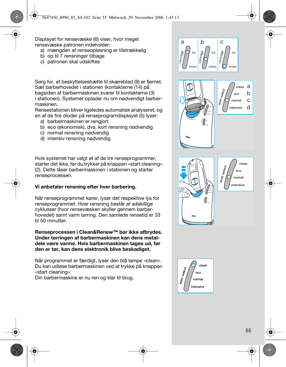 Ab c, Ab c d | Braun 8990 360°Complete Solo  EU User Manual | Page 55 / 99