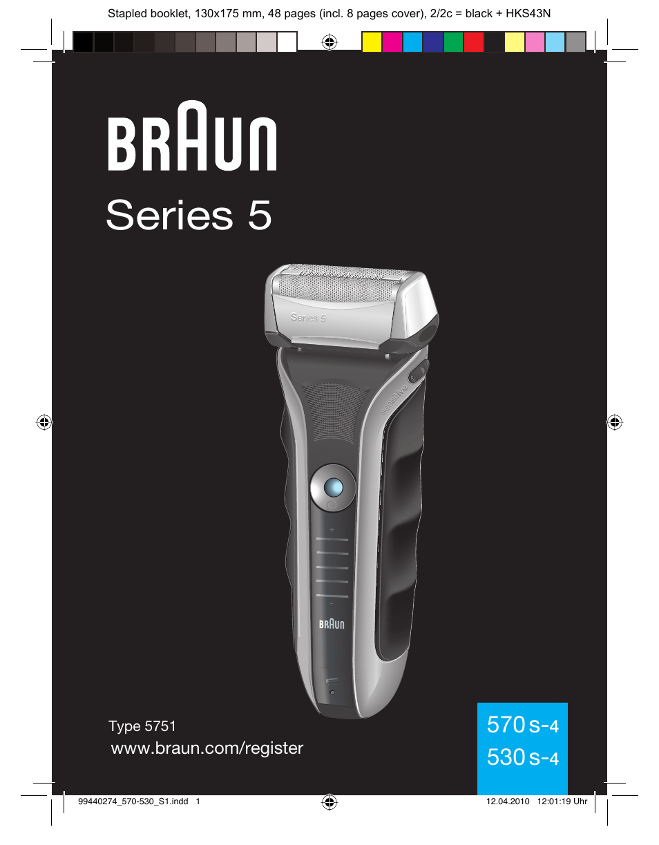 Braun 530s-4 Series 5  EU User Manual | 44 pages