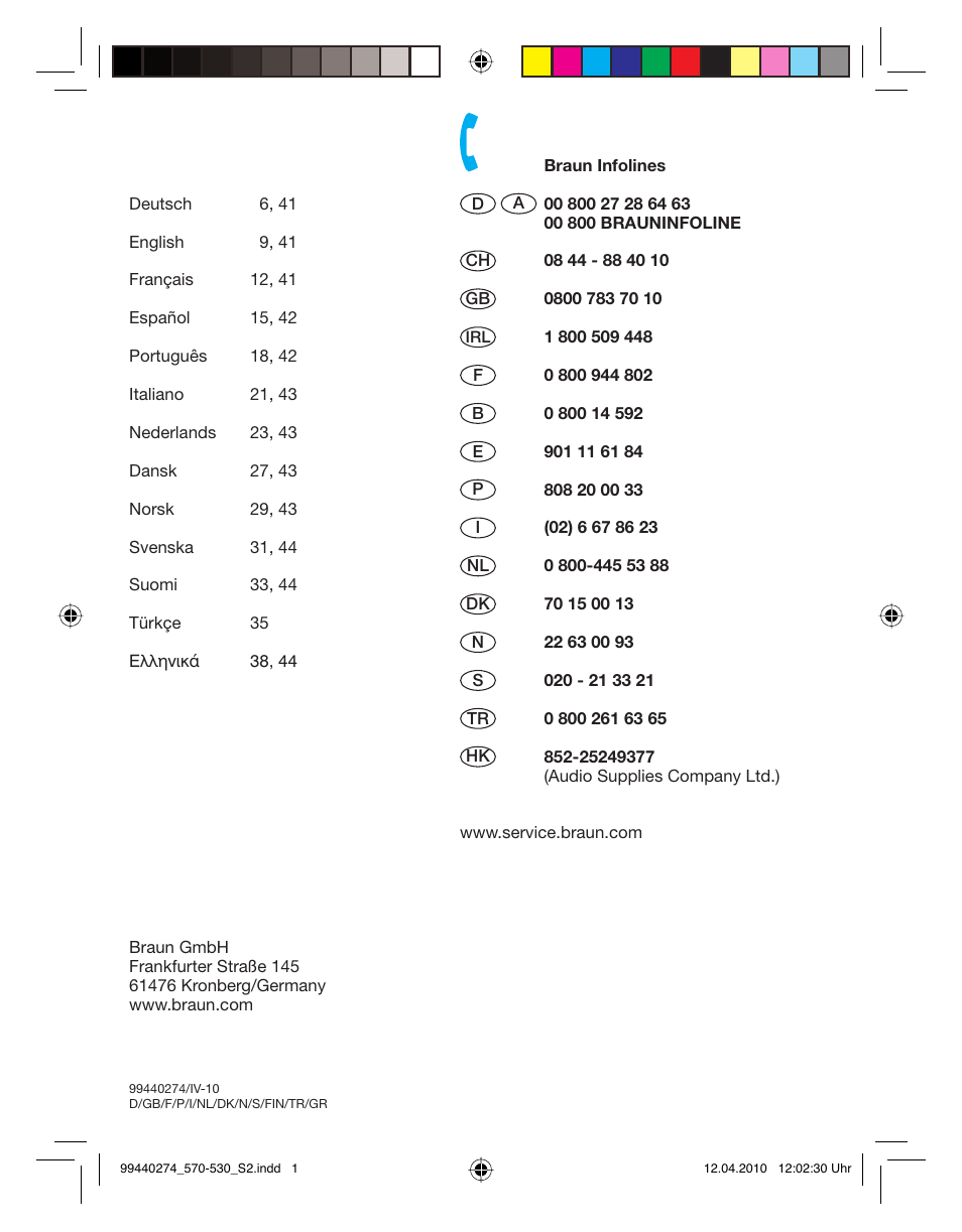 Braun 530s-4 Series 5  EU User Manual | Page 2 / 44