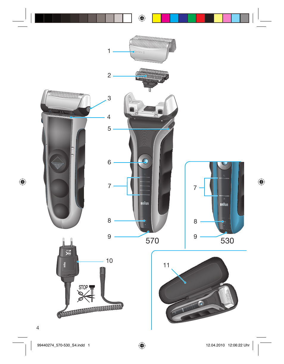 Stop | Braun 530s-4 Series 5  EU User Manual | Page 3 / 44