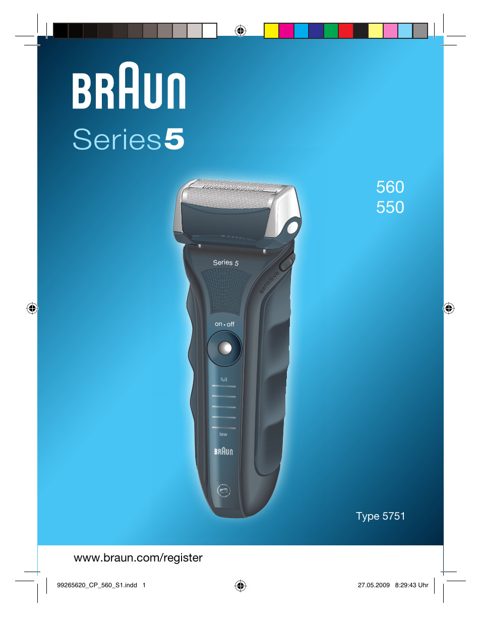 Braun 550 Series 5  EU User Manual | 44 pages