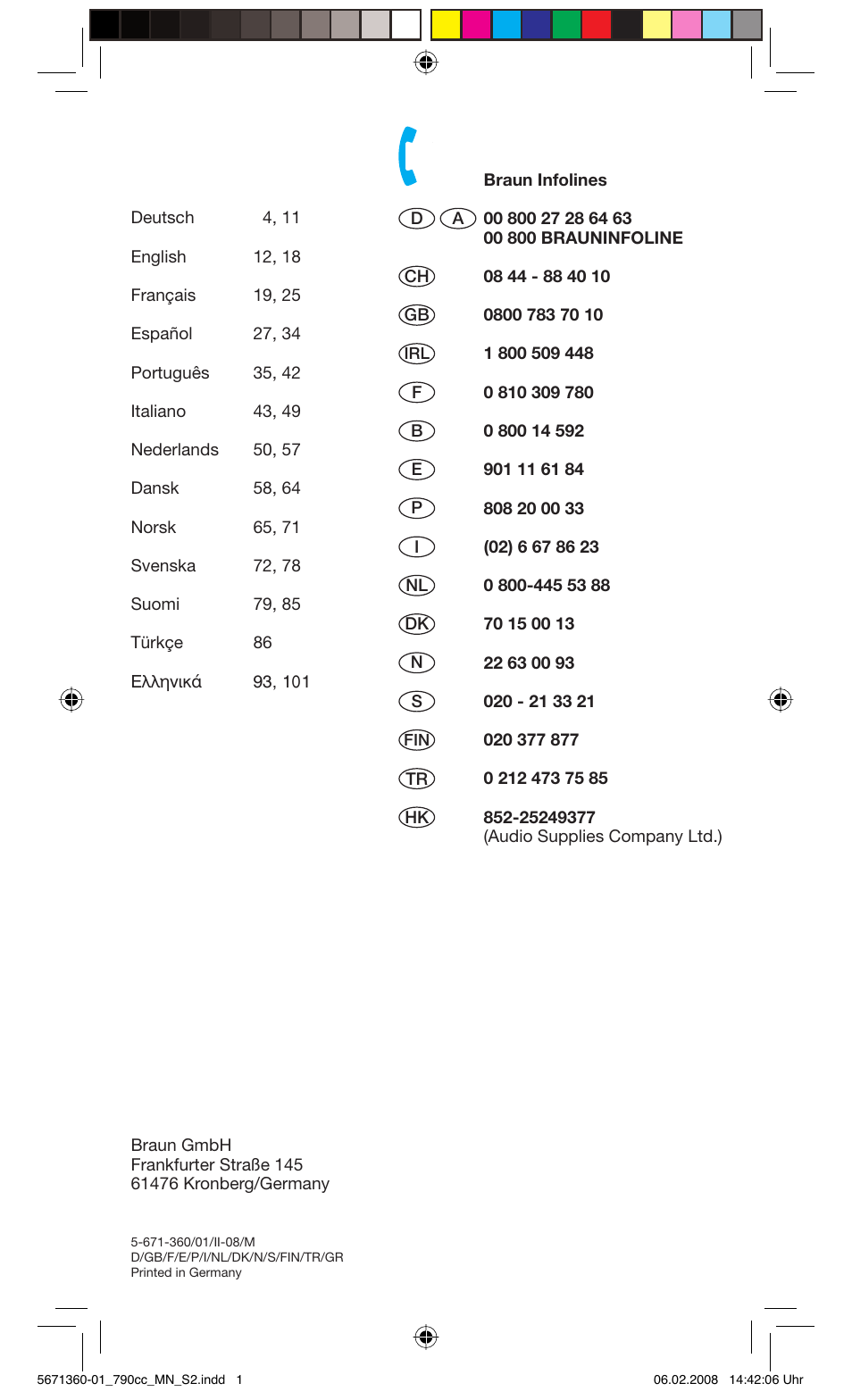 Braun 790cc-5671 Series 7 User Manual | Page 2 / 101