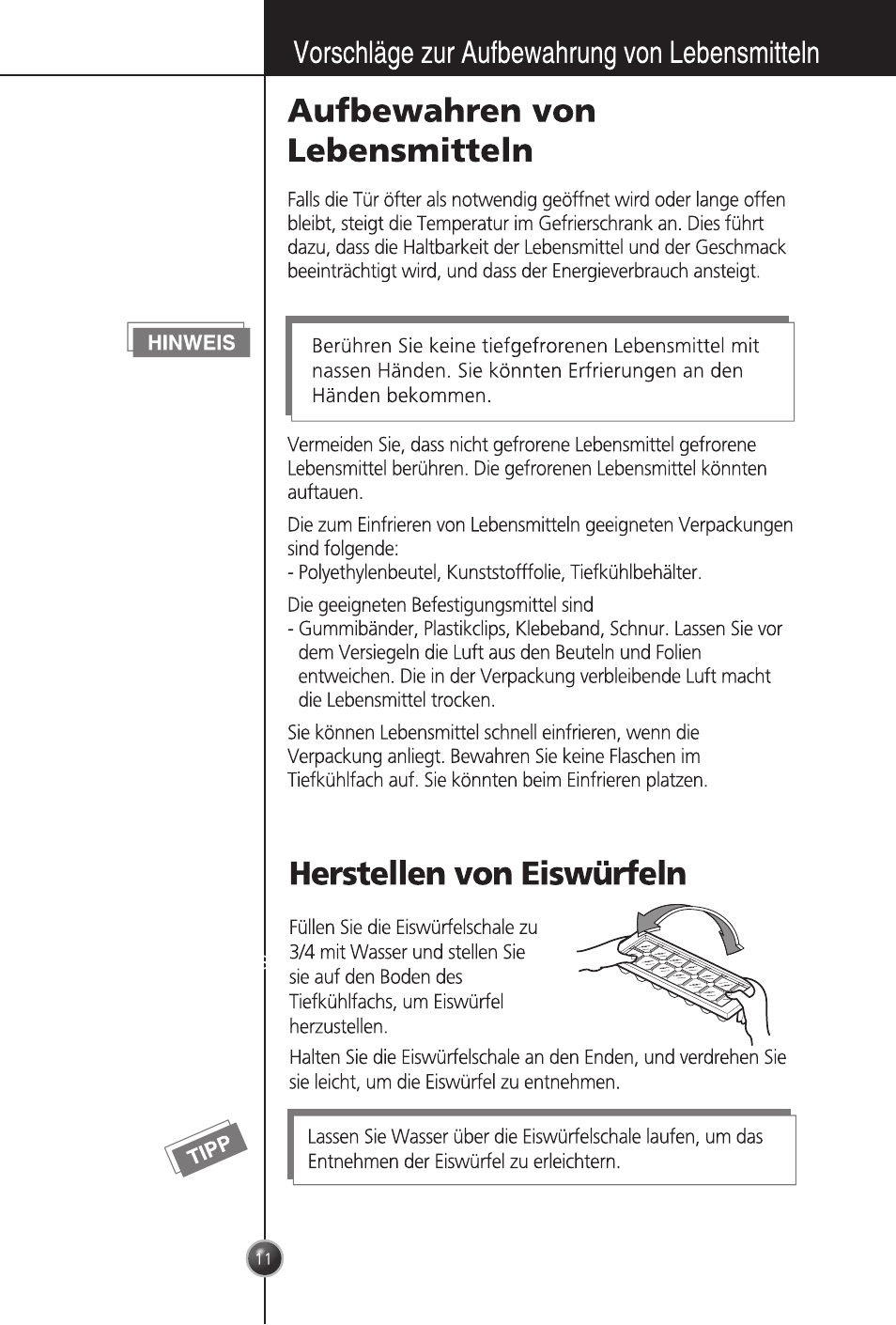 Herstellen von eiswürfeln | LG GC-254SQW User Manual | Page 10 / 70
