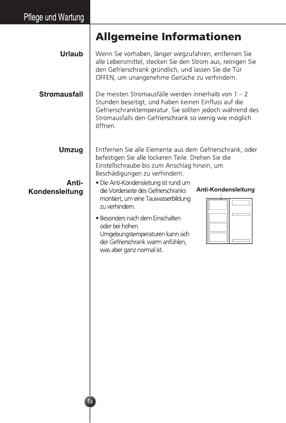 Pflege und wartung, Allgemeine informationen | LG GC-254SQW User Manual | Page 13 / 70