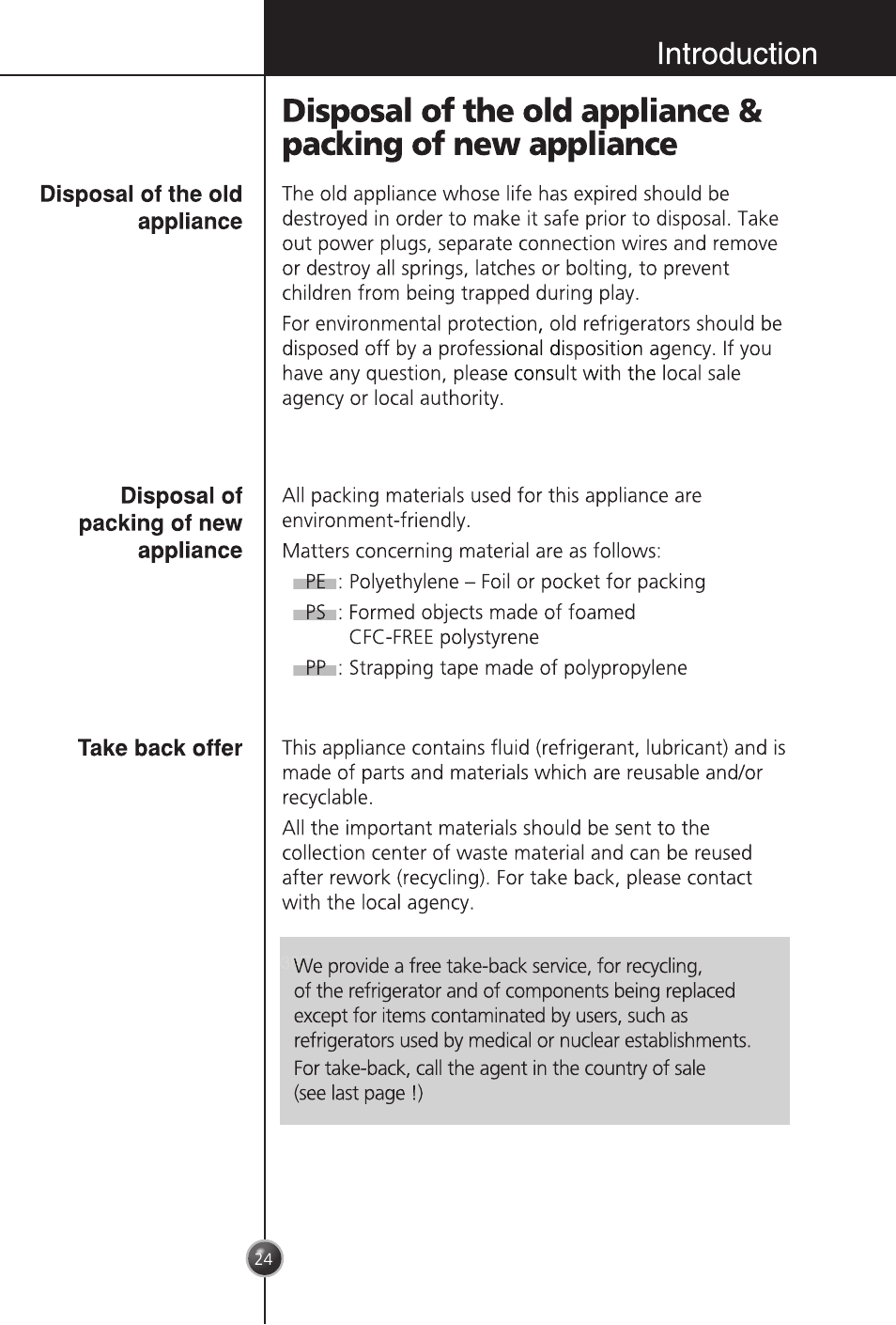 Introduction | LG GC-254SQW User Manual | Page 23 / 70