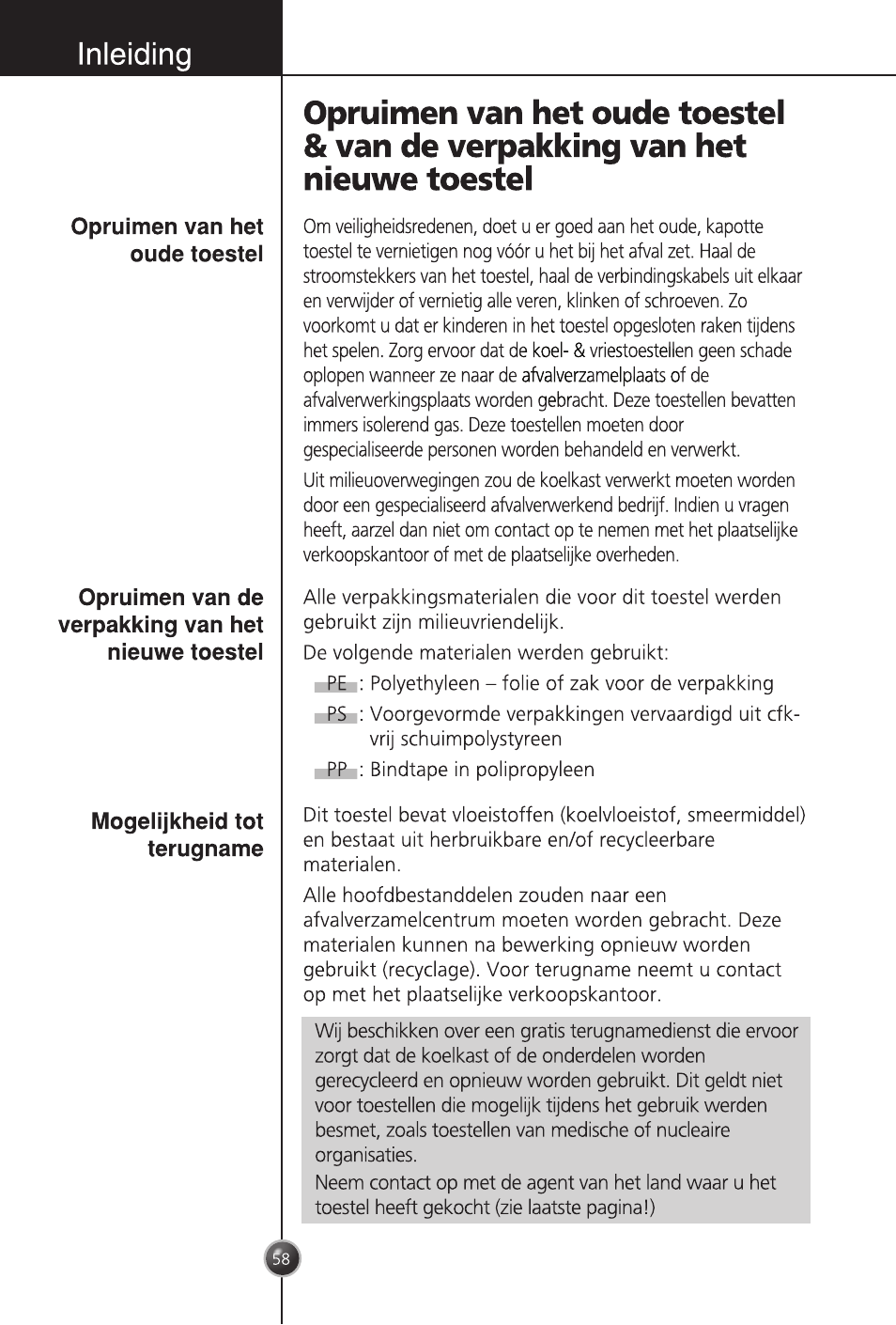 Inleiding | LG GC-254SQW User Manual | Page 57 / 70