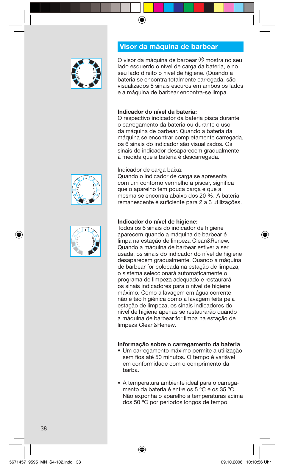 Visor da máquina de barbear | Braun 9595 Pulsonic User Manual | Page 38 / 101