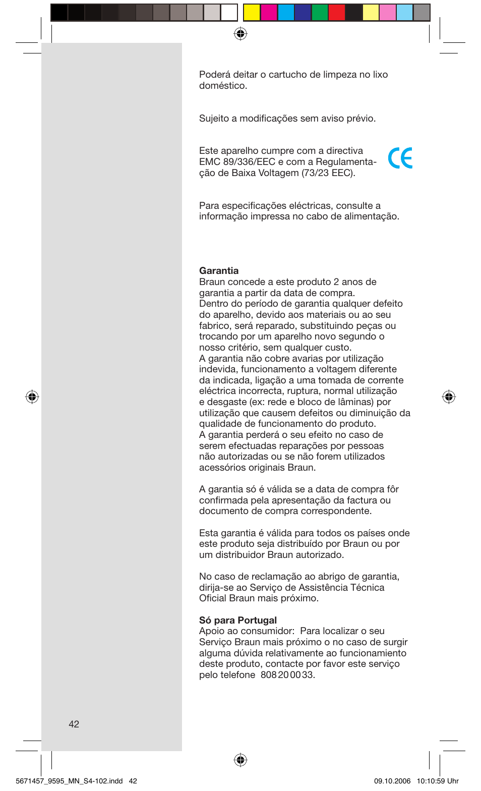 Braun 9595 Pulsonic User Manual | Page 42 / 101