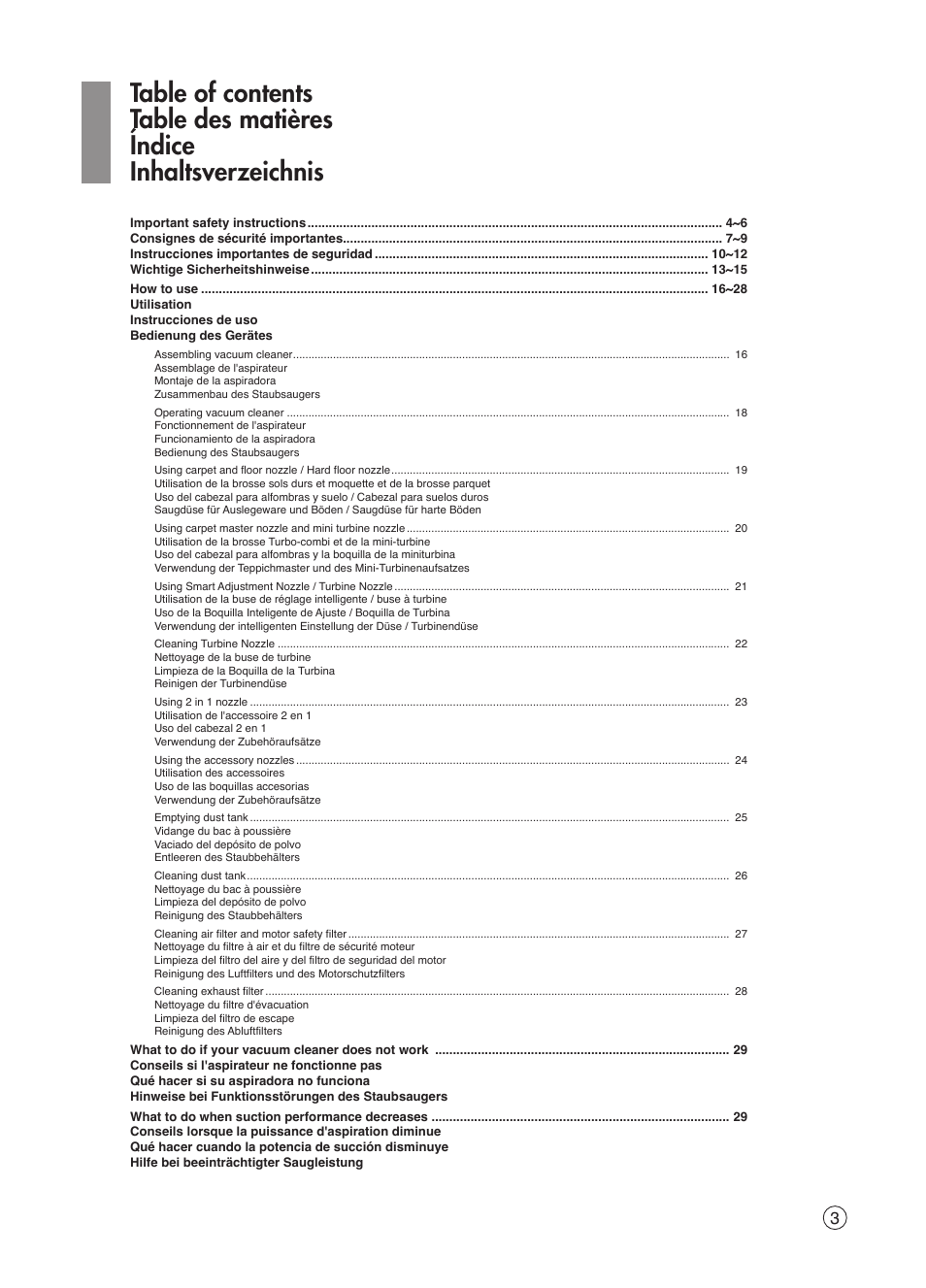 LG VK7320NHAC User Manual | Page 3 / 32