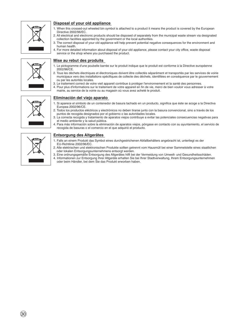 LG VK7320NHAC User Manual | Page 30 / 32