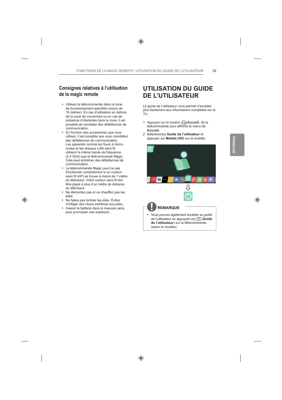 Utilisation du guide de l’utilisateur | LG 42LB652V User Manual | Page 141 / 360