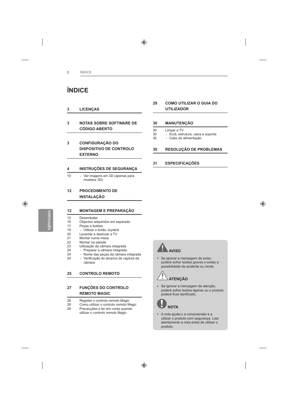 Índice | LG 42LB652V User Manual | Page 222 / 360