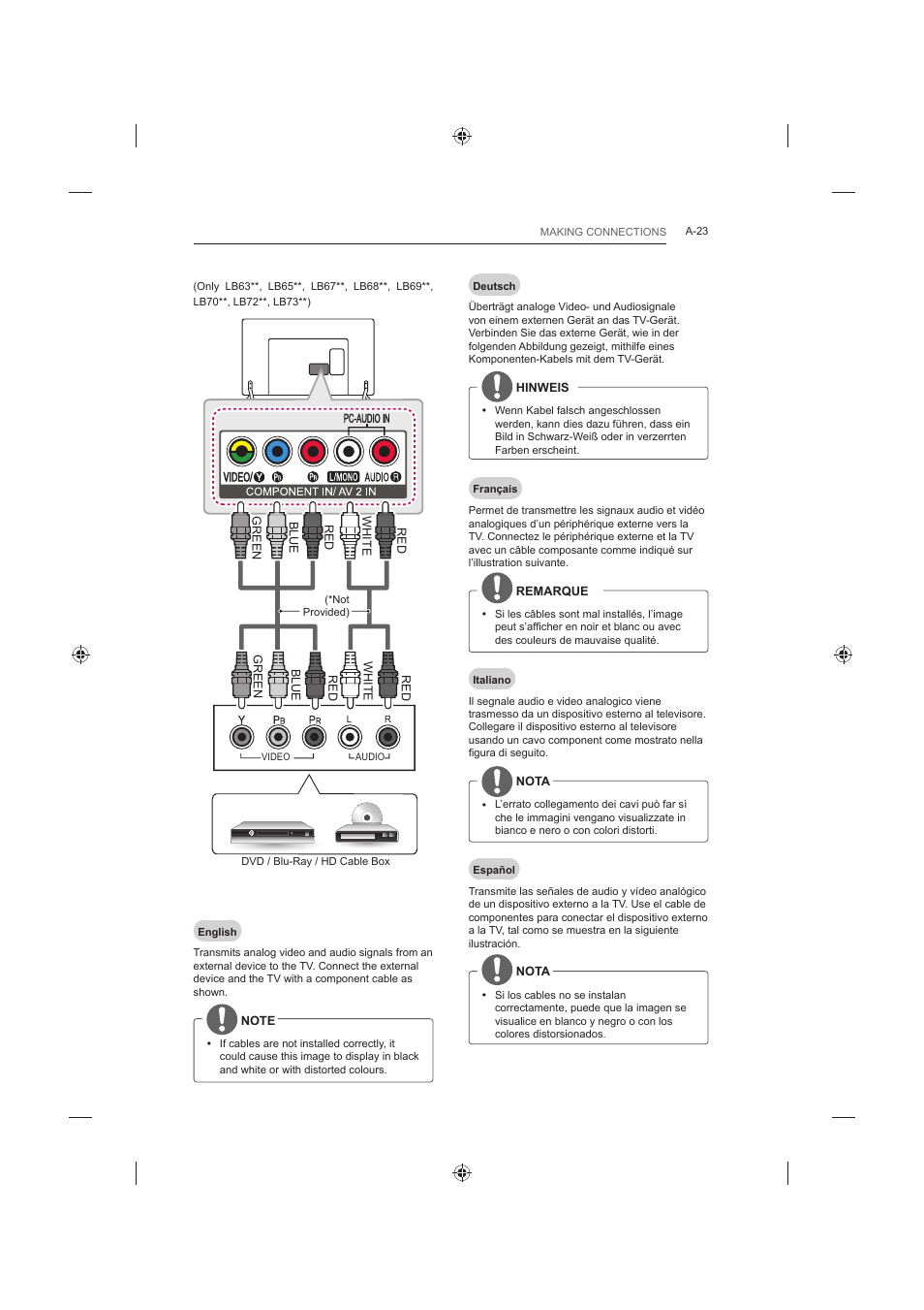 LG 42LB652V User Manual | Page 23 / 360