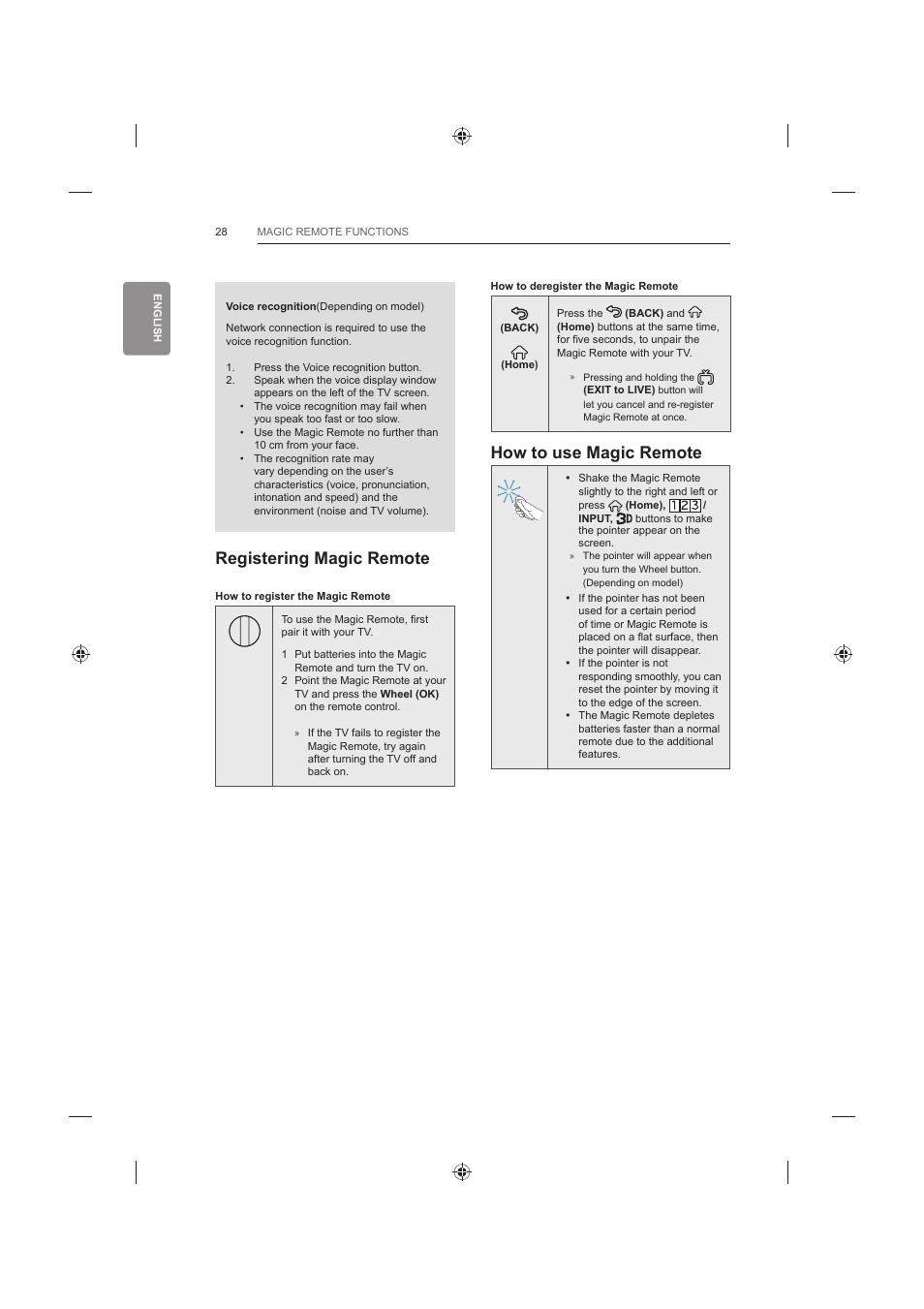 How to use magic remote, Registering magic remote | LG 42LB652V User Manual | Page 76 / 360