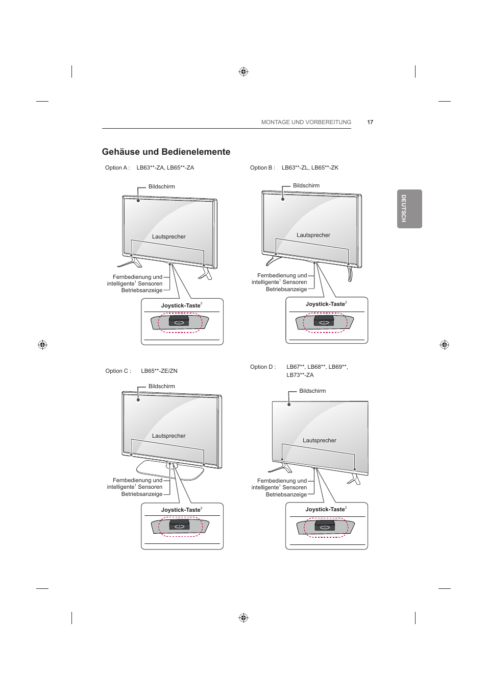 Gehäuse und bedienelemente | LG 42LB652V User Manual | Page 97 / 360