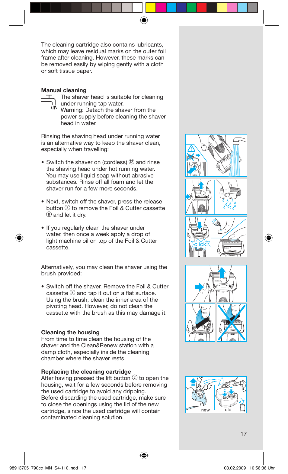 Click | Braun 790cc-5692 Series 7 User Manual | Page 17 / 109