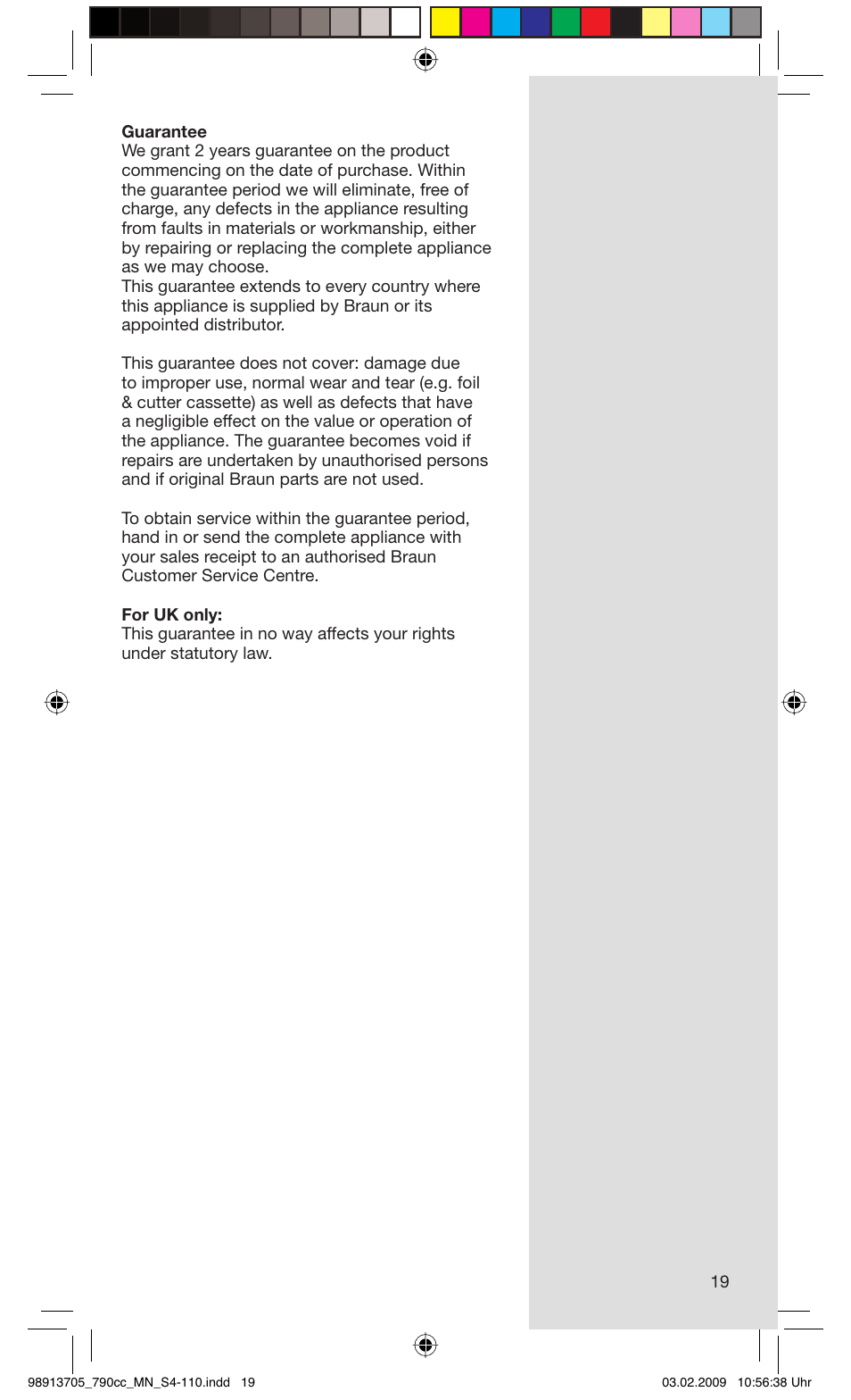 Braun 790cc-5692 Series 7 User Manual | Page 19 / 109