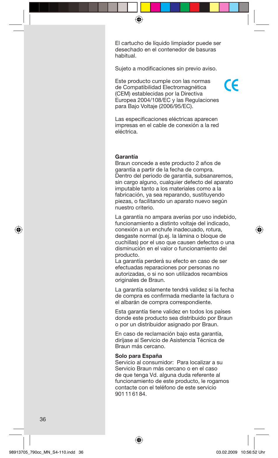 Braun 790cc-5692 Series 7 User Manual | Page 36 / 109