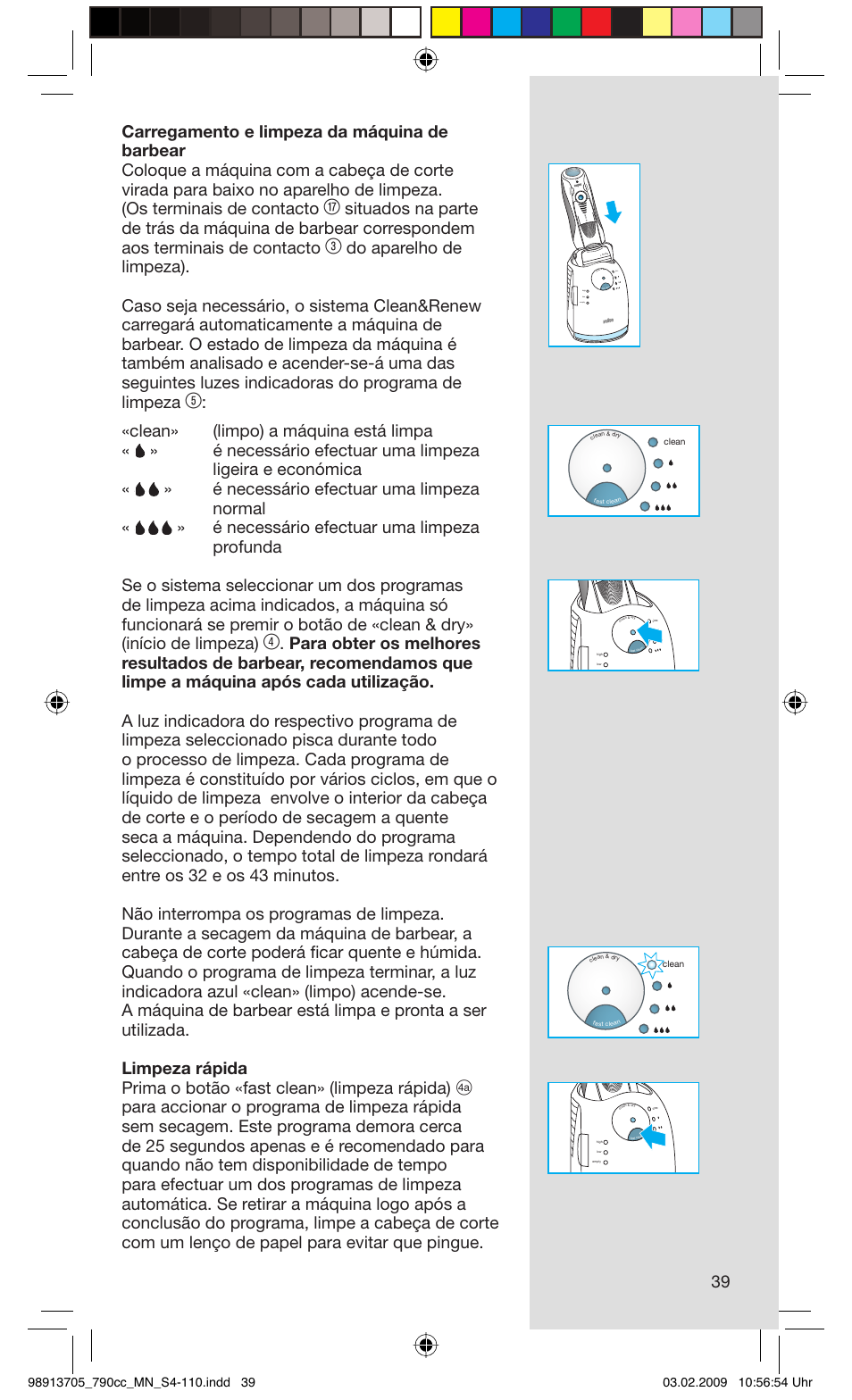 Rese t | Braun 790cc-5692 Series 7 User Manual | Page 39 / 109
