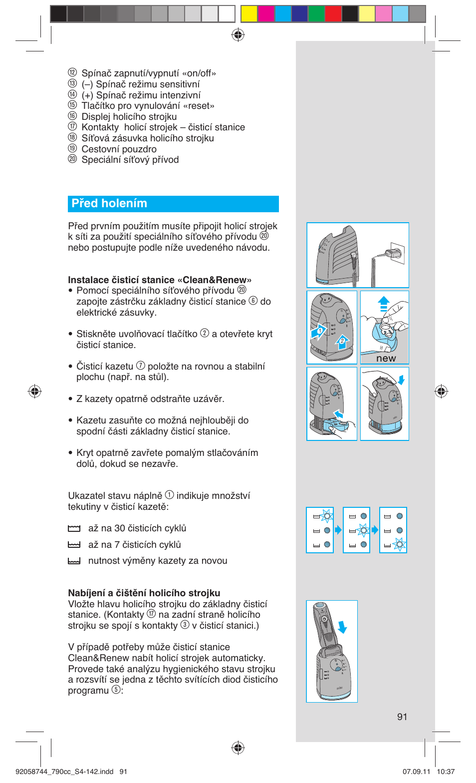 Před holením | Braun 790cc-4 Series 7 User Manual | Page 91 / 140