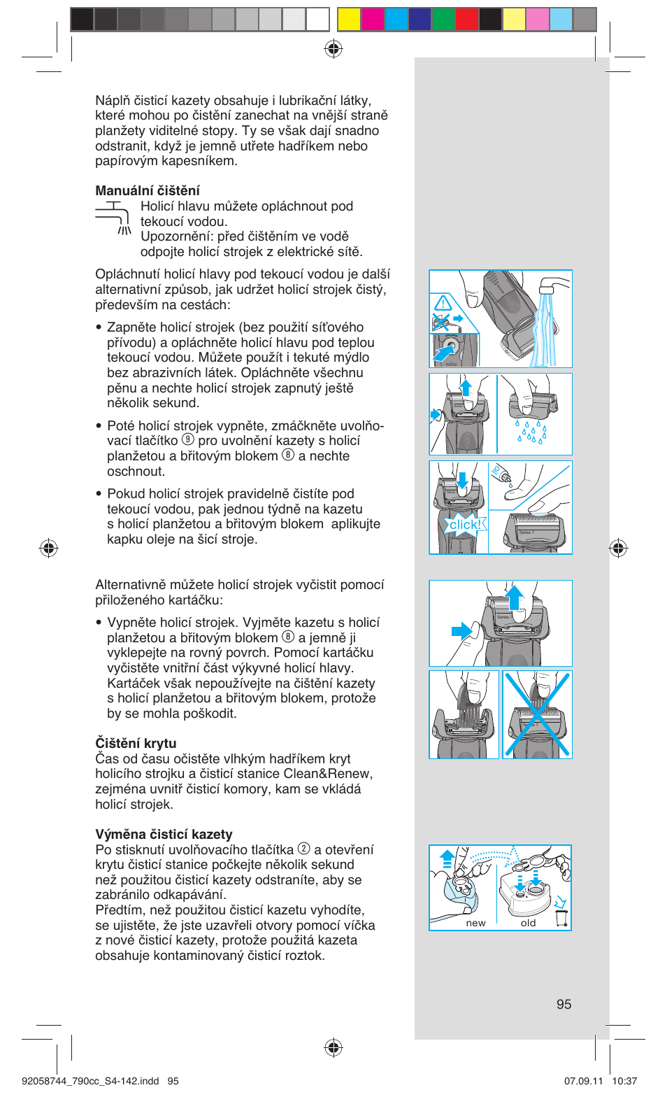 Click | Braun 790cc-4 Series 7 User Manual | Page 95 / 140