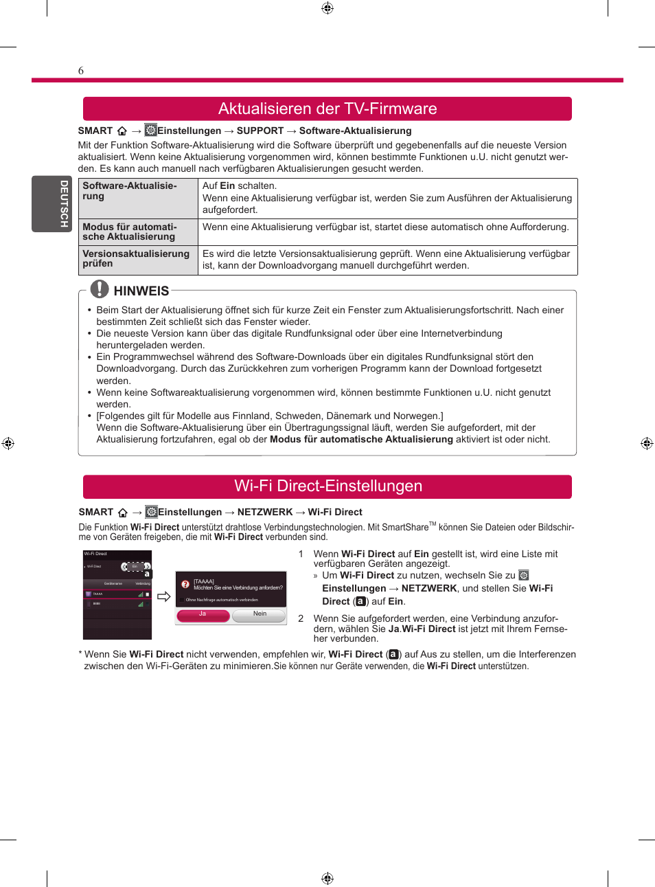 De u, Hinweis | LG 24MT35S User Manual | Page 18 / 62