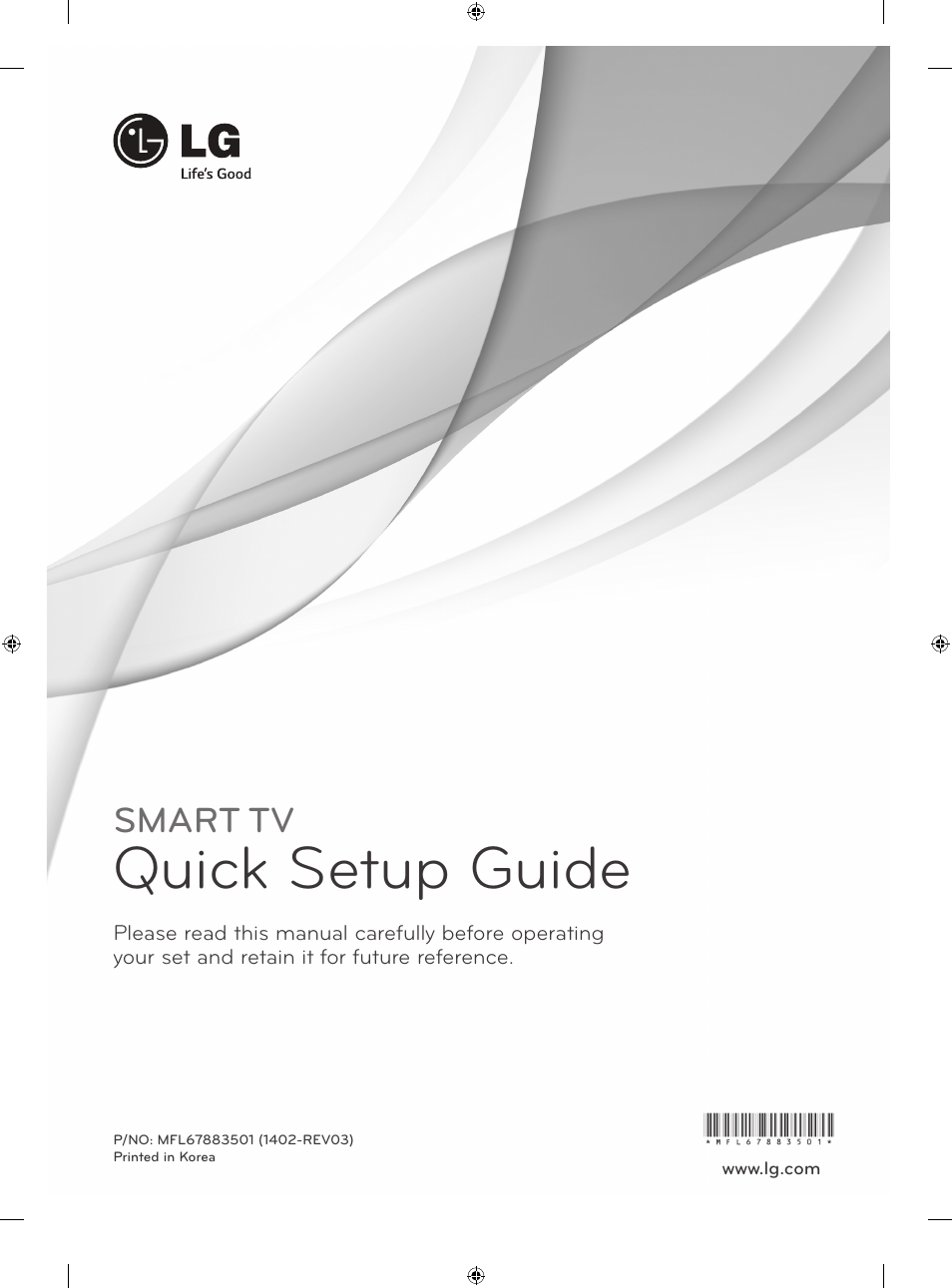 Quick setup guide, Smart tv | LG 24MT35S User Manual | Page 3 / 62