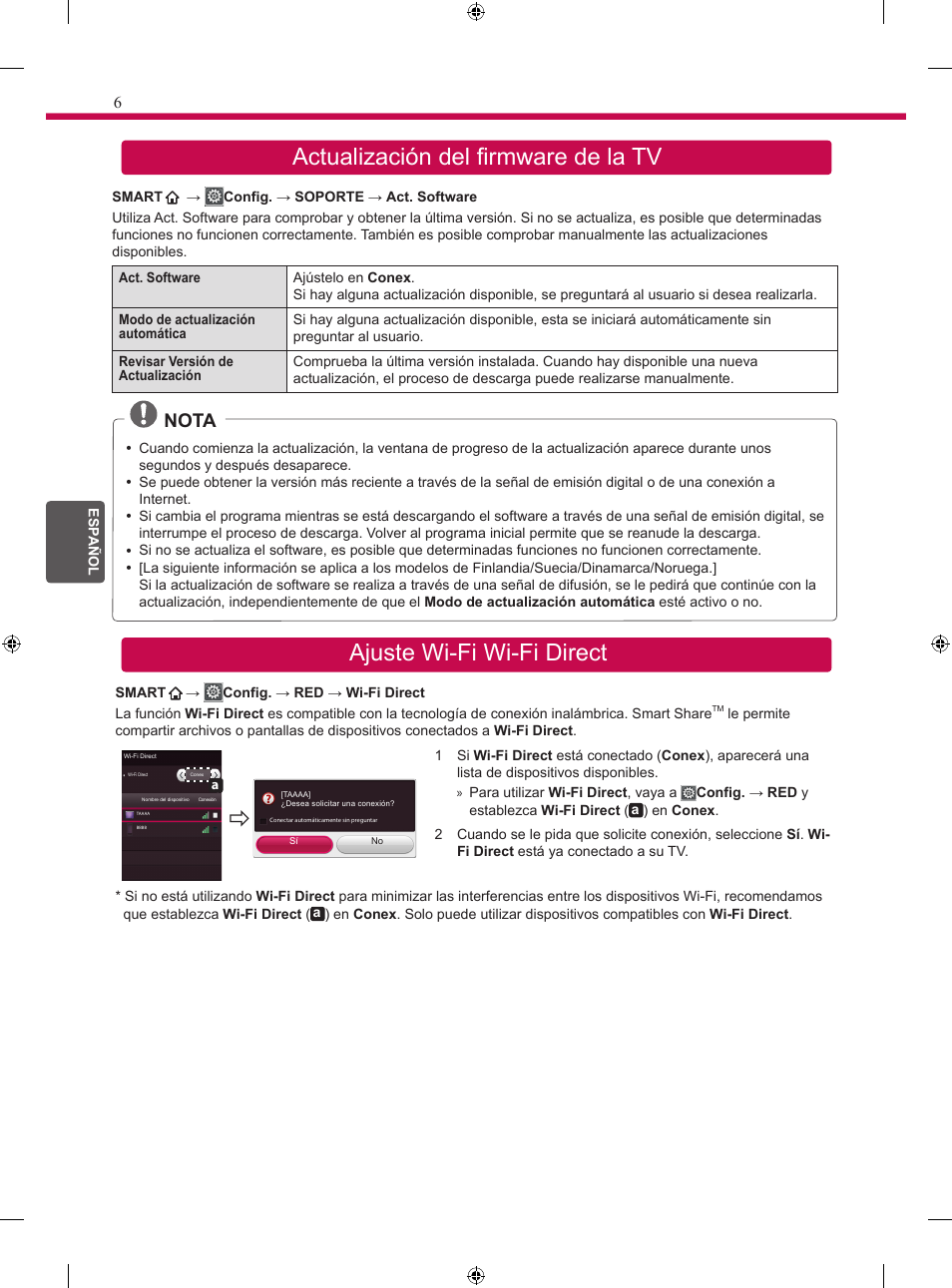 Nota | LG 24MT35S User Manual | Page 48 / 62