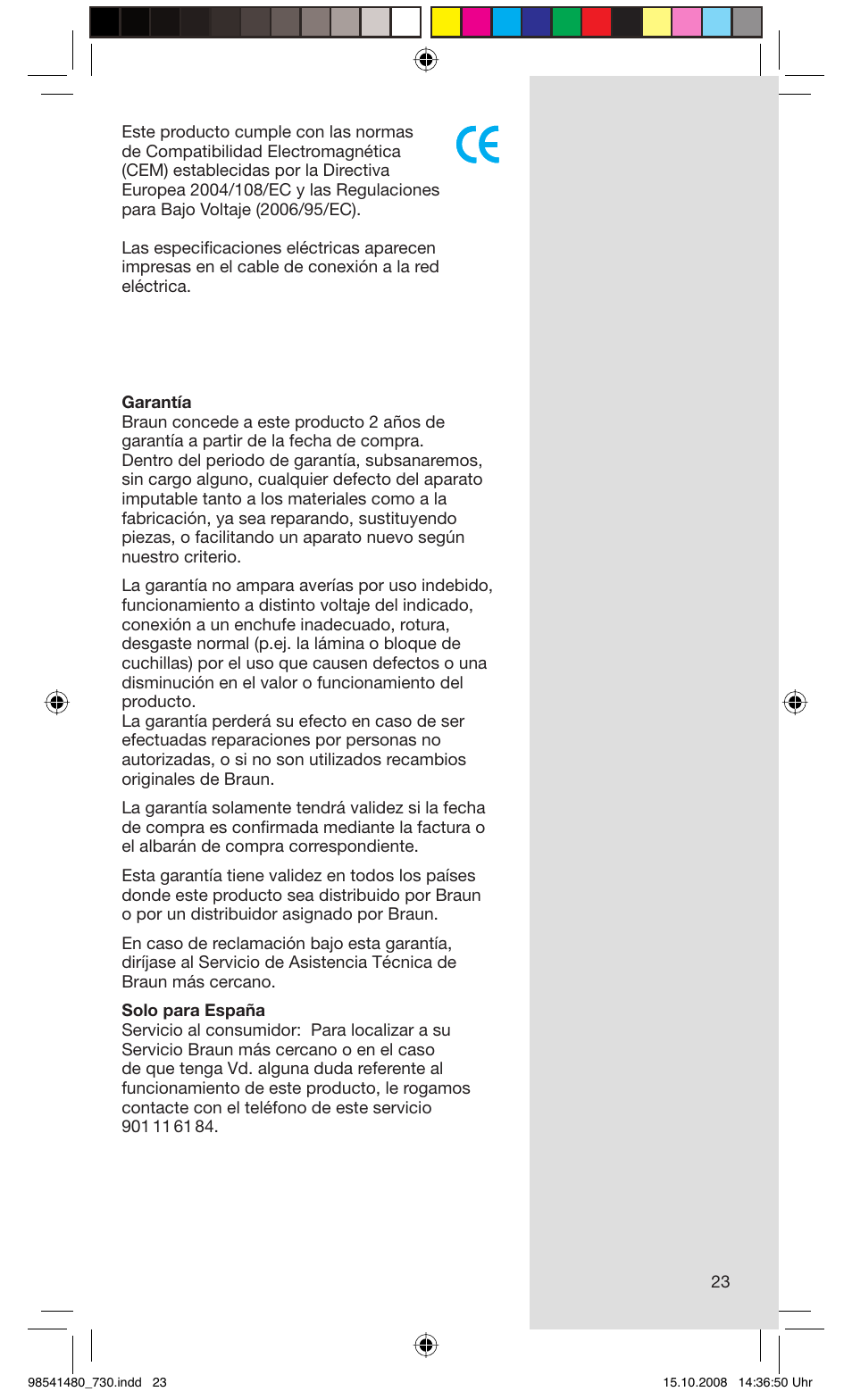 Braun 730-5694 Series 7 User Manual | Page 23 / 68