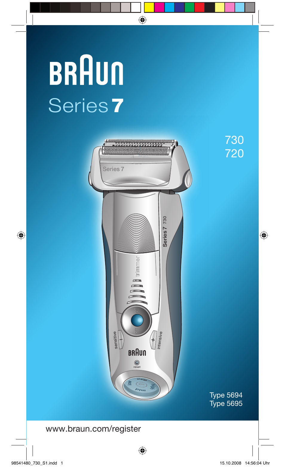 Braun 720 Series 7 User Manual | 68 pages