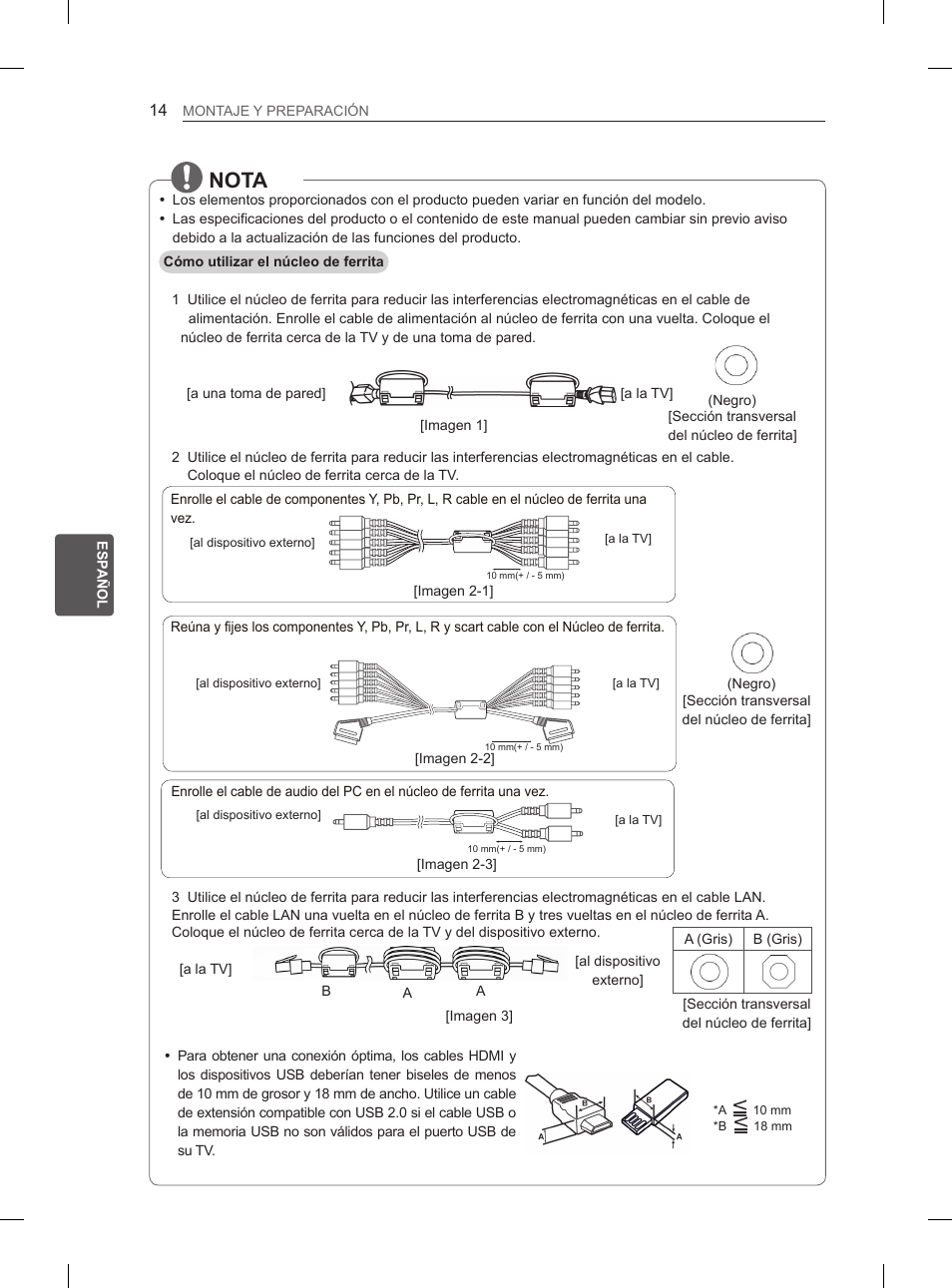 Nota | LG 50PH6608 User Manual | Page 153 / 275