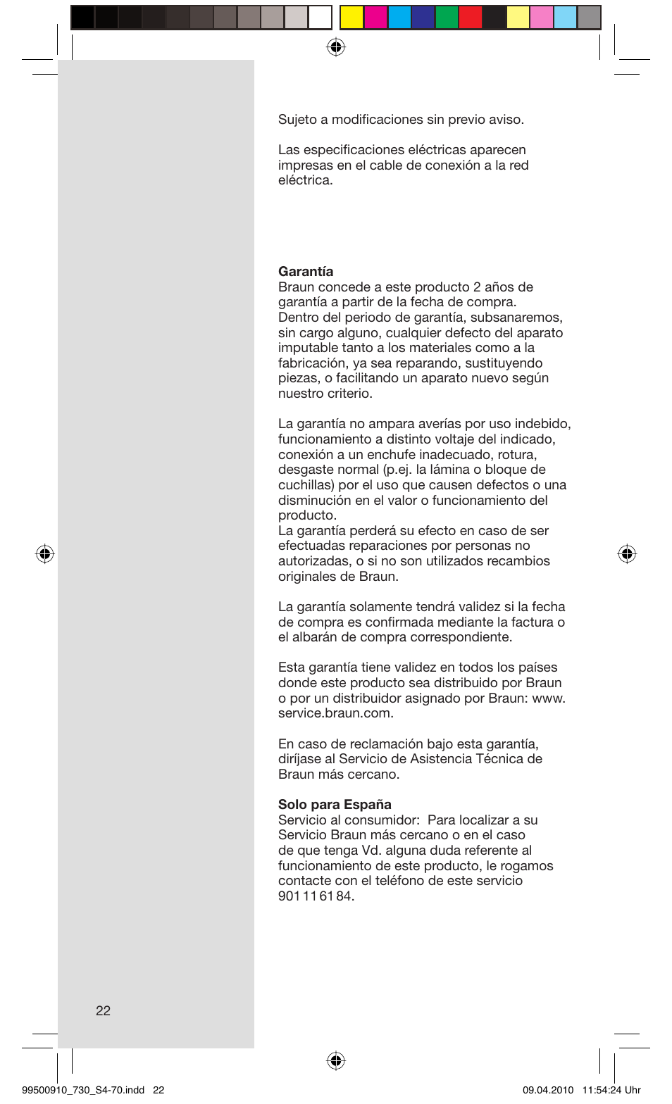 Braun 720s-4 Series 7  EU User Manual | Page 22 / 67