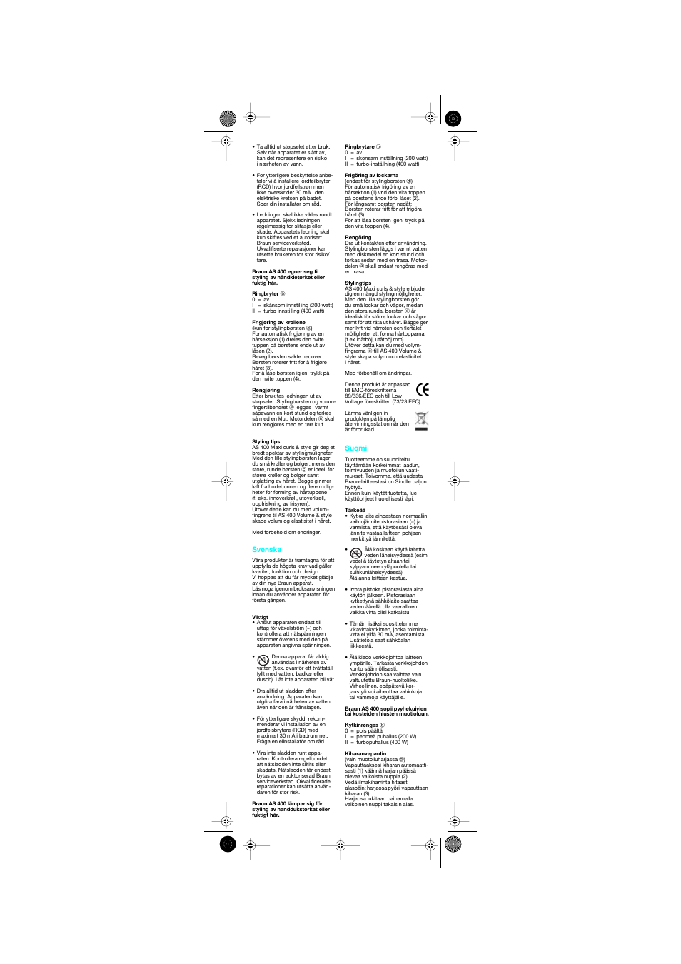 Braun AS400 Volume & Style User Manual | Page 8 / 21