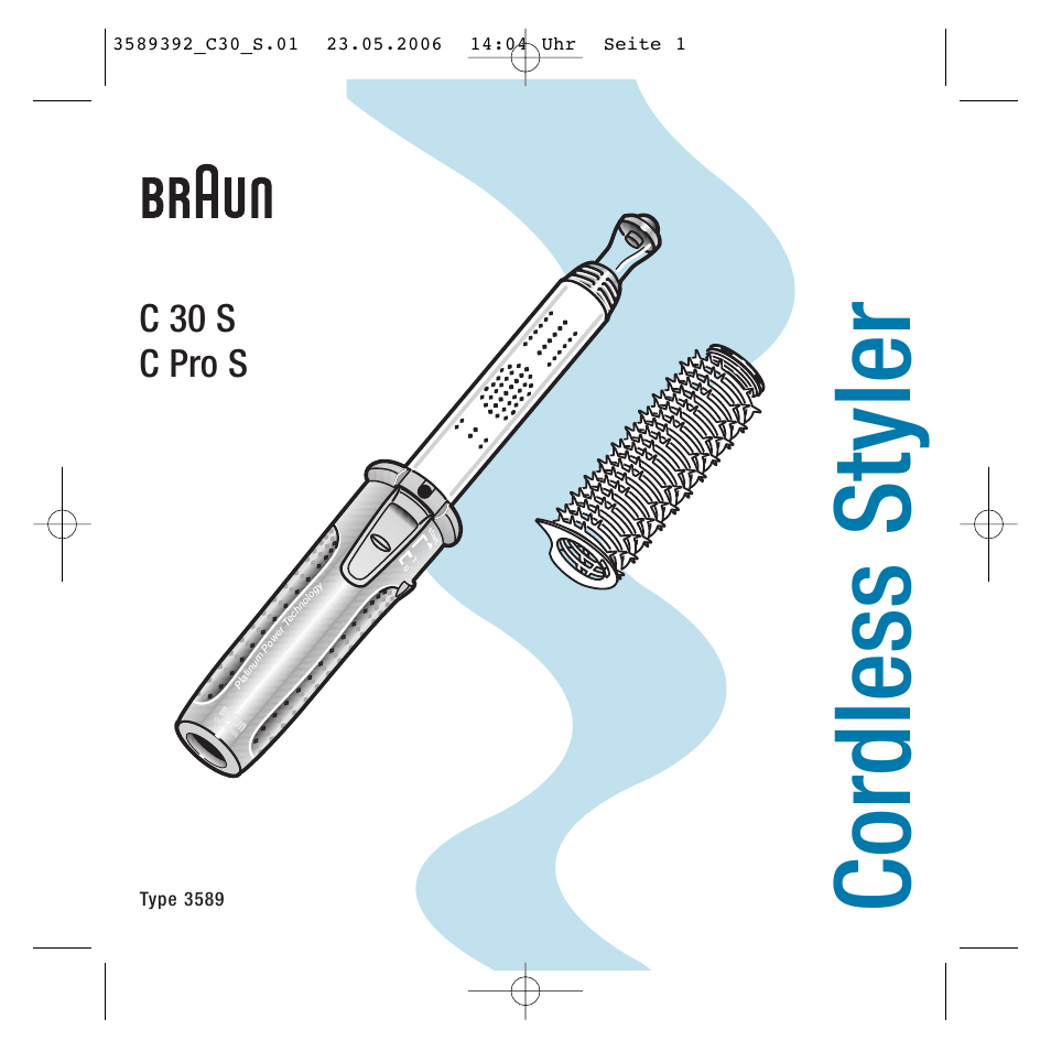 Braun C30S Cordless Styler User Manual | 53 pages