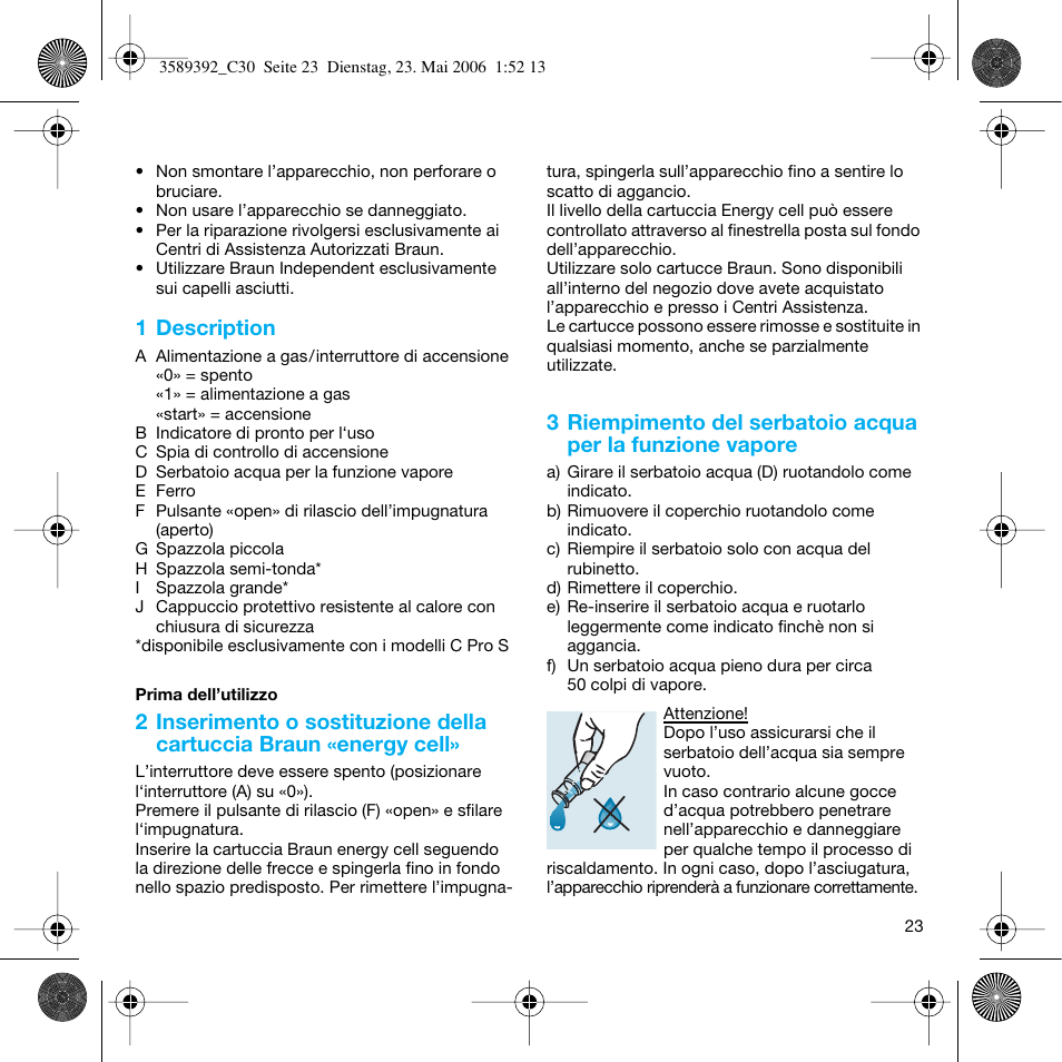 Braun C30S Cordless Styler User Manual | Page 22 / 53