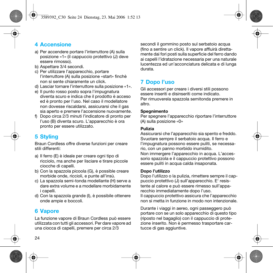 Braun C30S Cordless Styler User Manual | Page 23 / 53