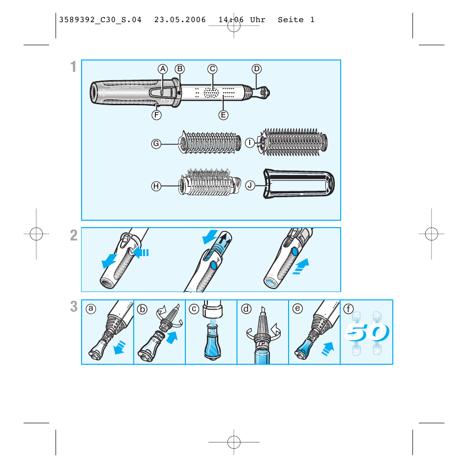 Braun C30S Cordless Styler User Manual | Page 3 / 53