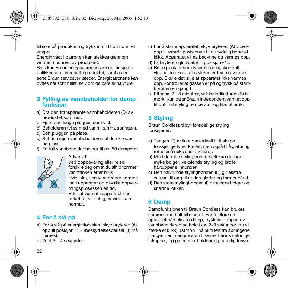 Braun C30S Cordless Styler User Manual | Page 31 / 53