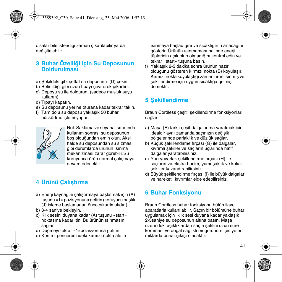 Braun C30S Cordless Styler User Manual | Page 40 / 53