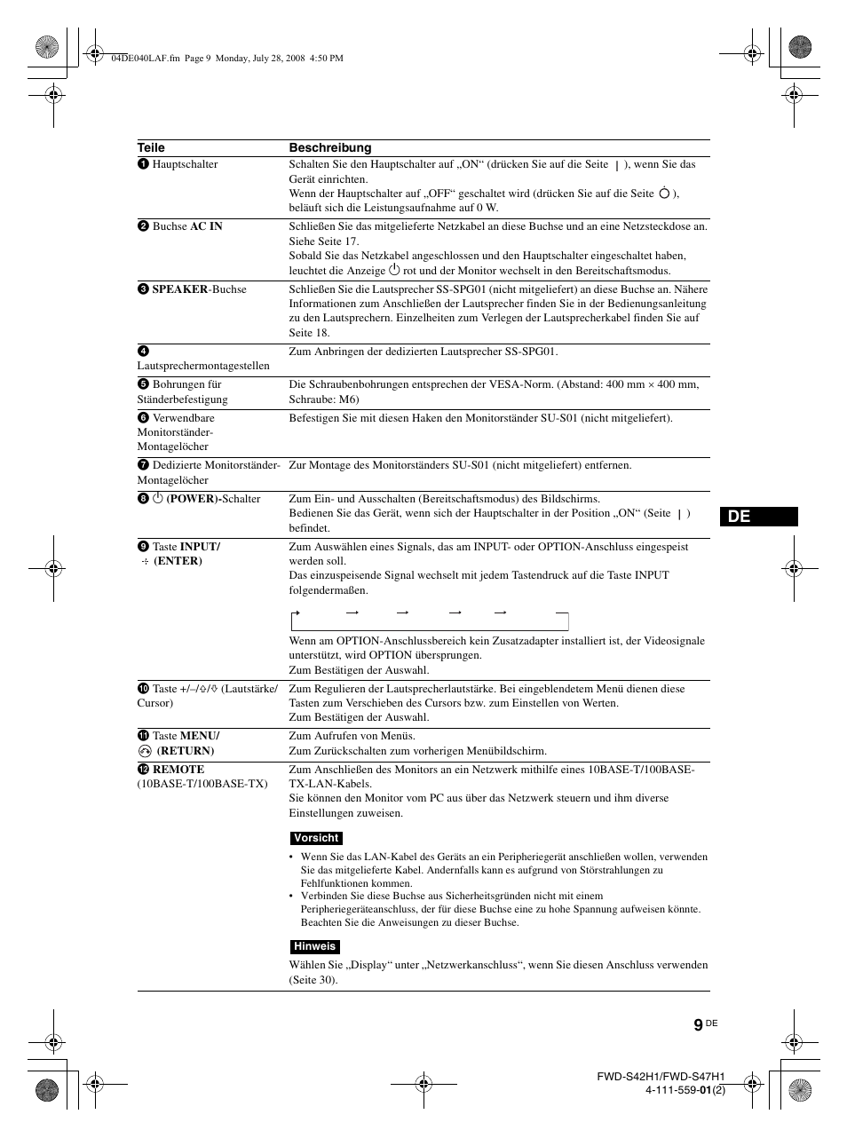 LG LS42F User Manual | Page 141 / 302