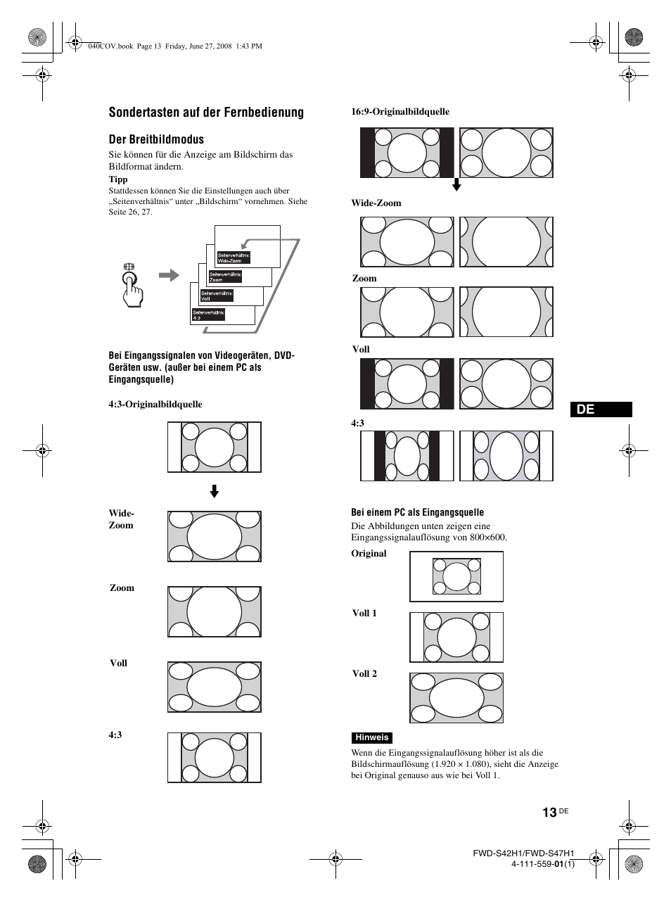 De sondertasten auf der fernbedienung | LG LS42F User Manual | Page 145 / 302