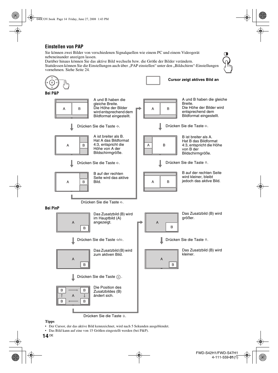 Einstellen von pap | LG LS42F User Manual | Page 146 / 302