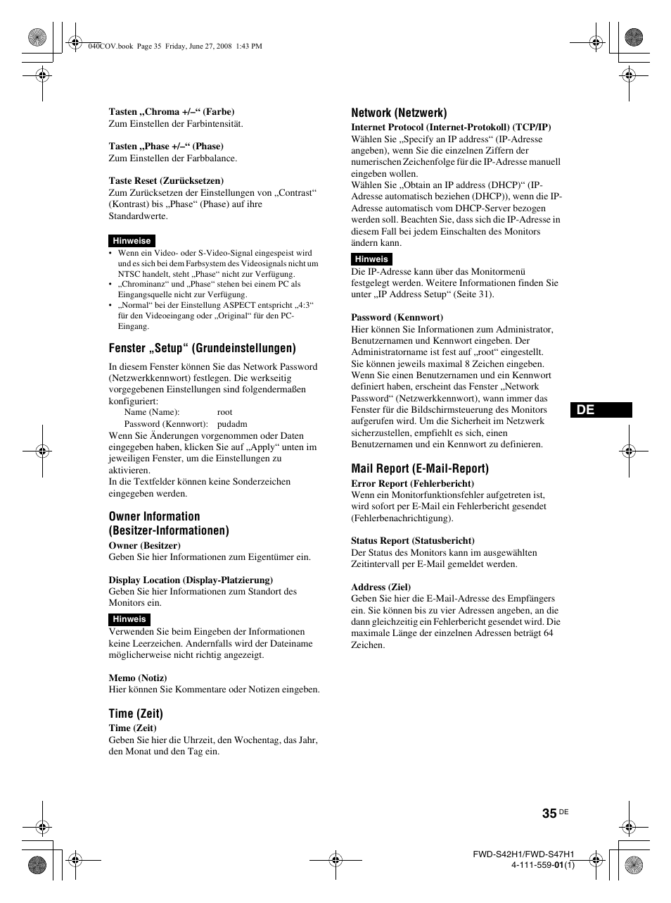 LG LS42F User Manual | Page 167 / 302