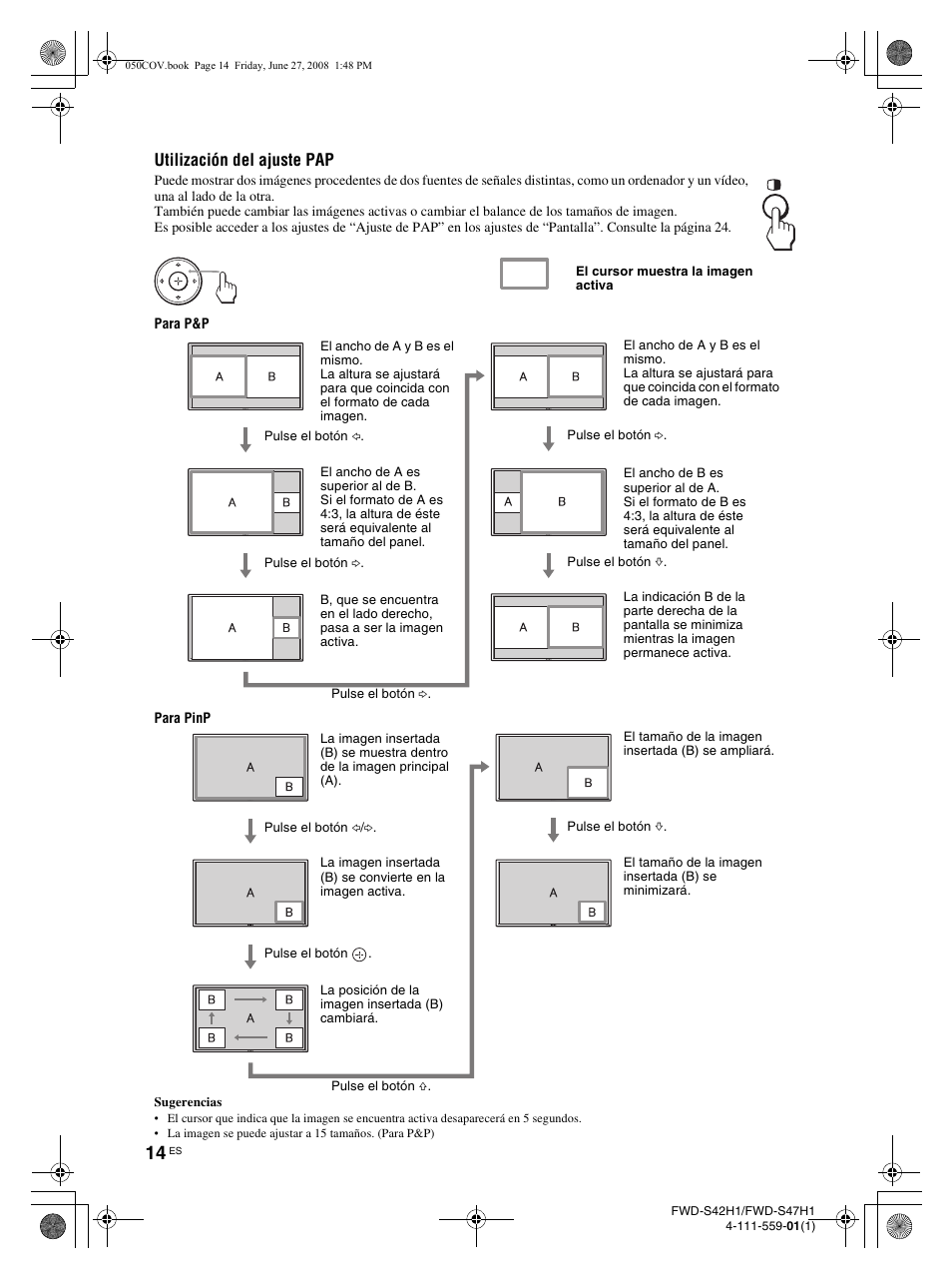 Utilización del ajuste pap | LG LS42F User Manual | Page 190 / 302