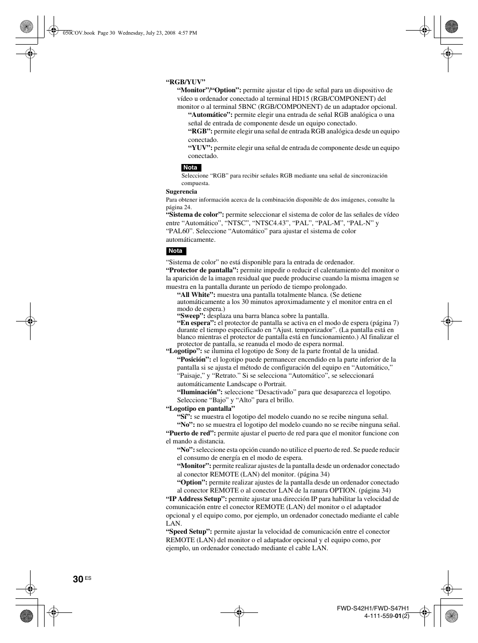 LG LS42F User Manual | Page 206 / 302